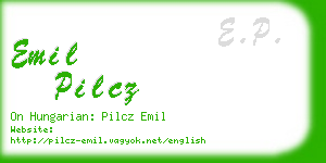 emil pilcz business card